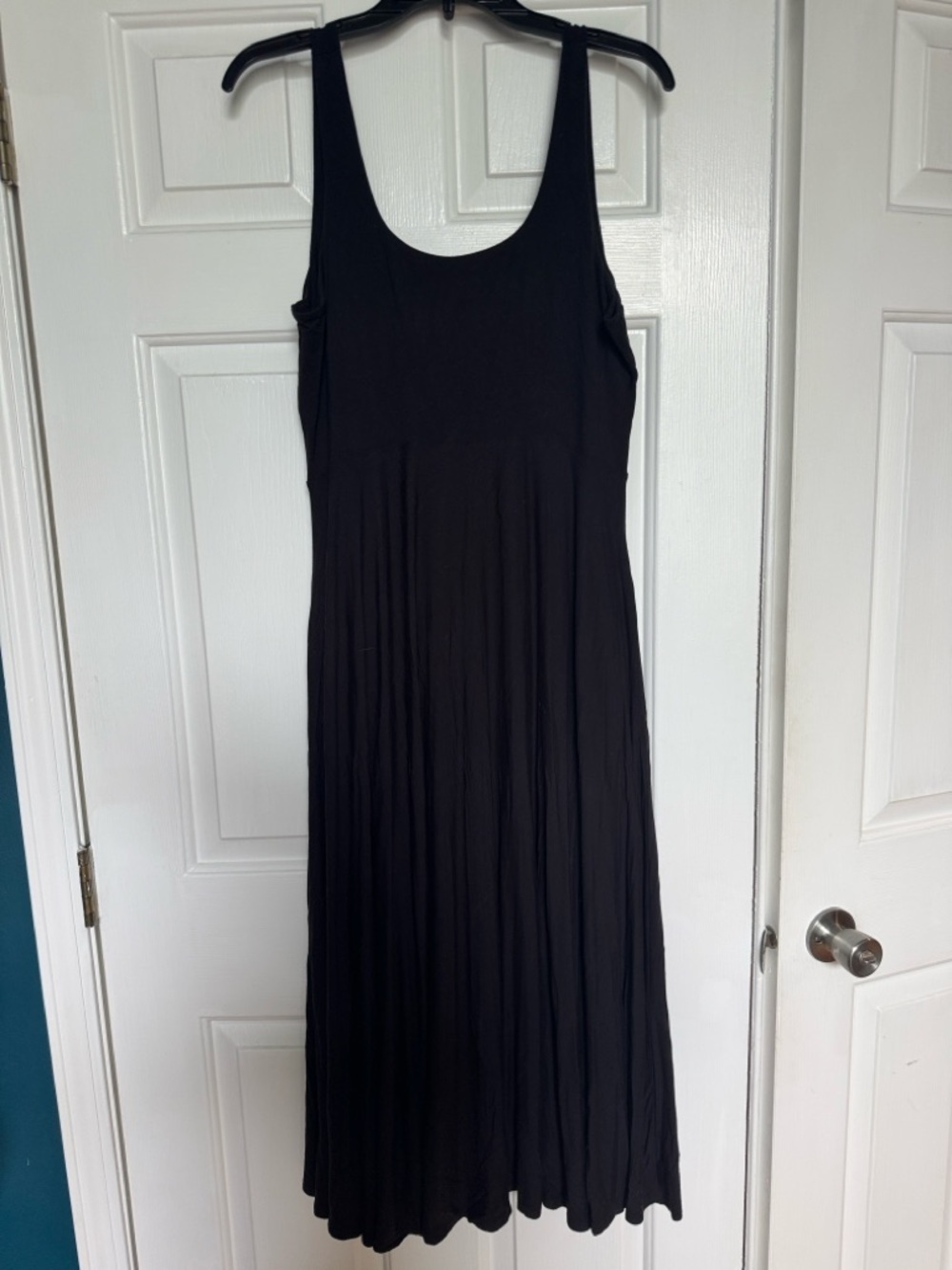 Athleta Black Cotton Scoop Neck Tank Dress - Classic Everyday Dress
